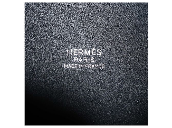 Hermès Borsa Sabot Plush Hermes in vitello Black Box e lana merino Nero - vista 5