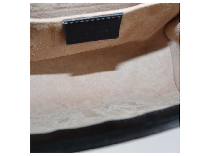 Padlock Borsa a tracolla Gucci Small in pelle nera con borchie di perle e lucchetto Nero - vista 5