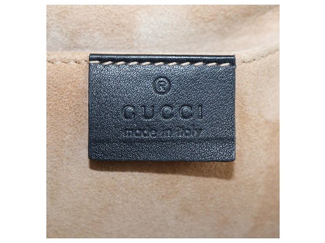 Padlock Borsa a tracolla Gucci Small in pelle nera con borchie di perle e lucchetto Nero - vista 6