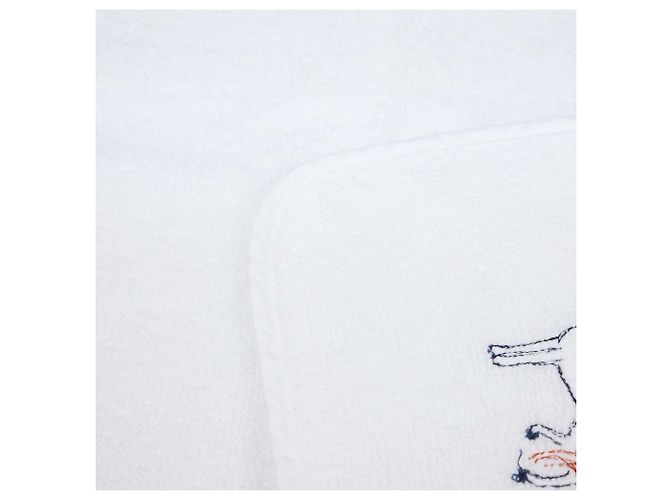 Hermès Lavette Hermes Cabriole in cotone bianco - vista 4