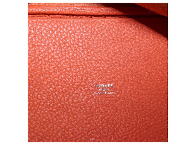Hermès Borsa Hermes Picotin Lock 18 in pelle Orange Clemence Arancione - vista 4