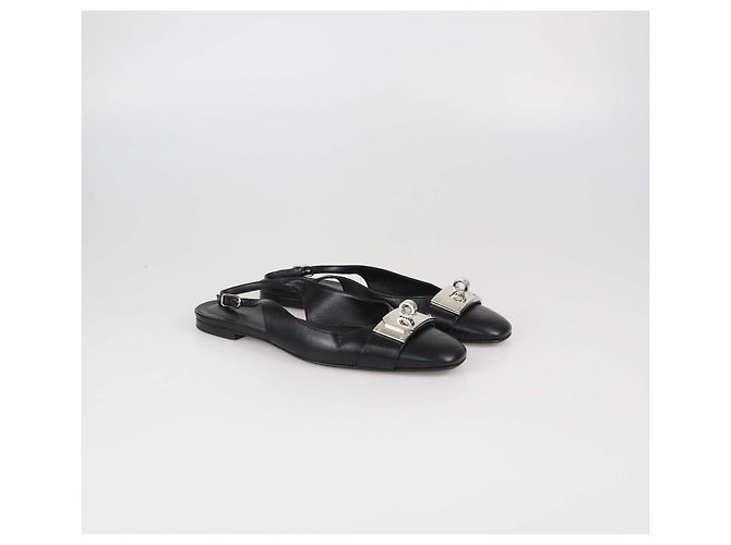 Hermès Zapatos slingback Innocente de piel negra Hermes Negro - vista 2