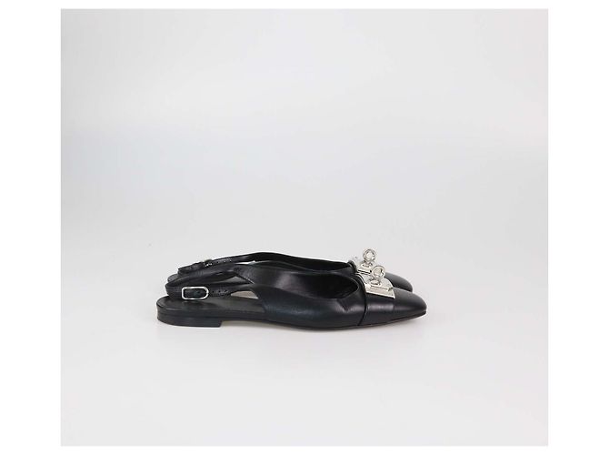 Hermès Zapatos slingback Innocente de piel negra Hermes Negro - vista 3
