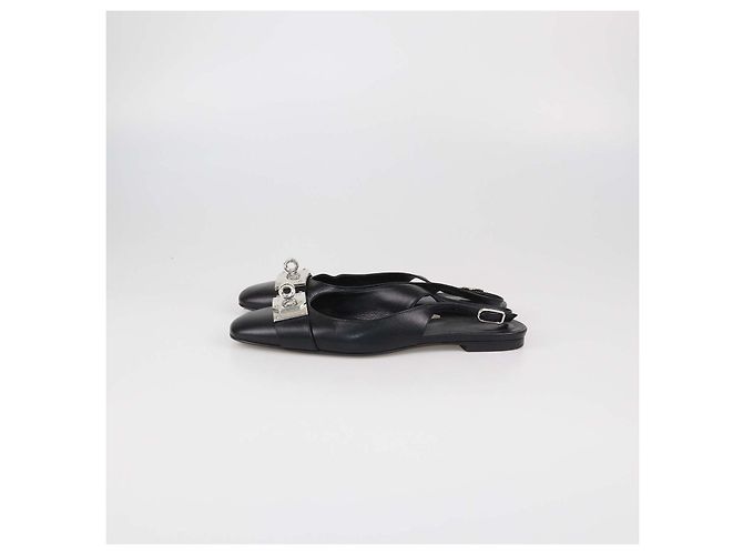 Hermès Zapatos slingback Innocente de piel negra Hermes Negro - vista 4