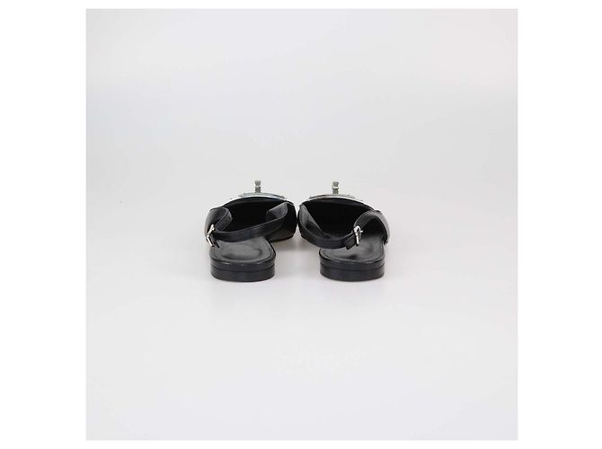 Hermès Zapatos slingback Innocente de piel negra Hermes Negro - vista 5