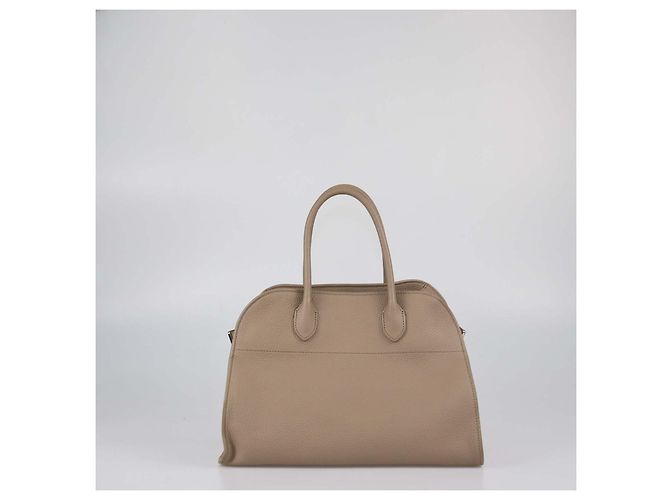 The Row Borsa Soft Margaux 12 in pelle Dark Taupe Beige - vista 3