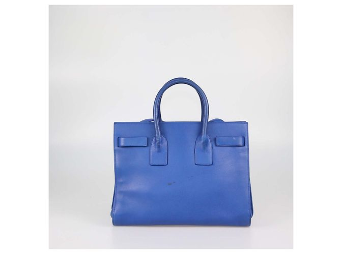 Saint Laurent Sac De Jour Tote Small in pelle blu - vista 3