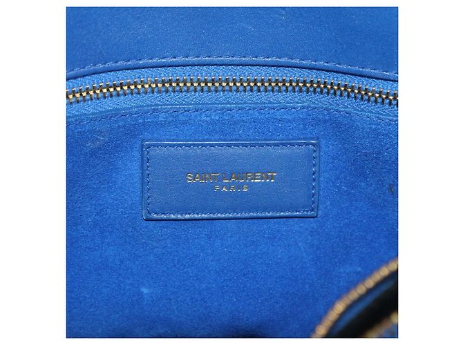 Saint Laurent Sac De Jour Tote Small in pelle blu - vista 5