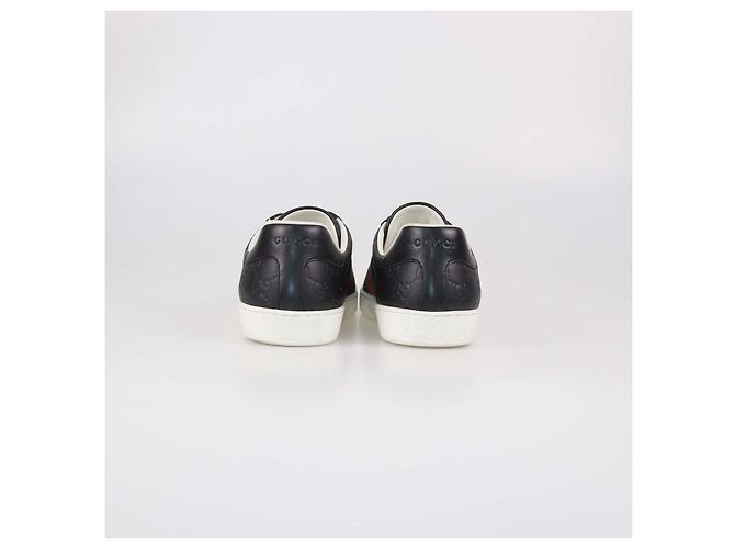 Sneakers basse classiche Ace in pelle Guccissima nera Gucci Nero - vista 5