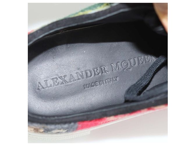Sneakers basse Alexander McQueen in tessuto tapestry multicolore - vista 6