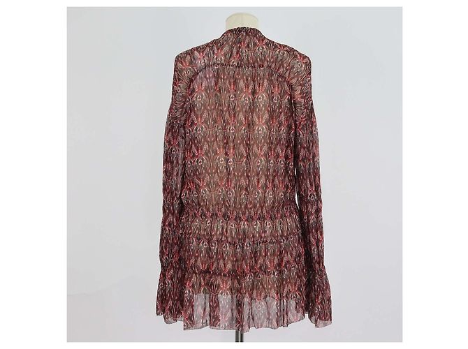 Top a maniche lunghe Janie in viscosa stampata multicolore Iro - vista 3