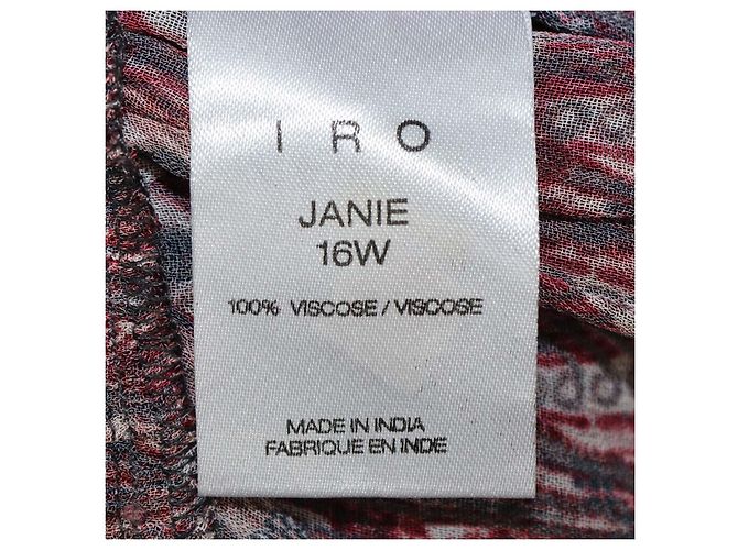 Top a maniche lunghe Janie in viscosa stampata multicolore Iro - vista 6