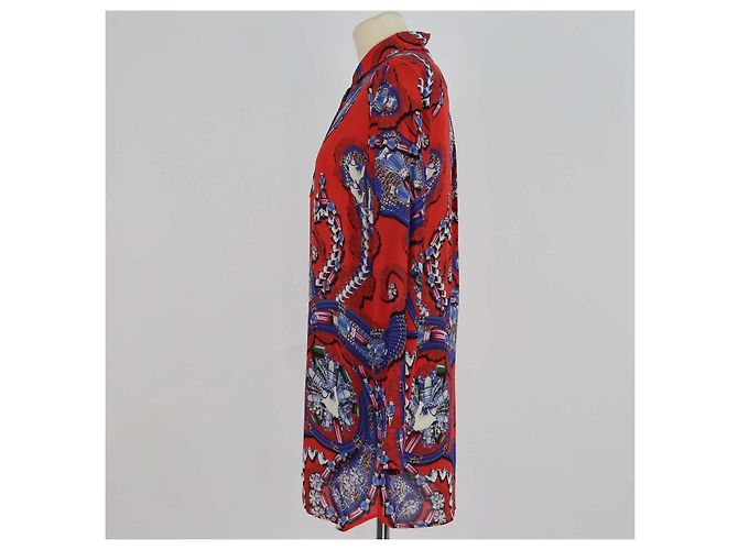 Camicia a maniche lunghe in seta stampata multicolore Mary Katrantzou - vista 2