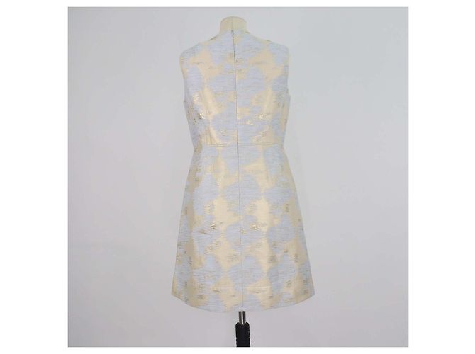 Paule Ka Mini-Kleid aus Jacquard in Creme/Grau - Ansicht 3