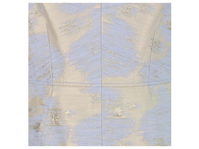 Paule Ka Mini-Kleid aus Jacquard in Creme/Grau - Ansicht 4