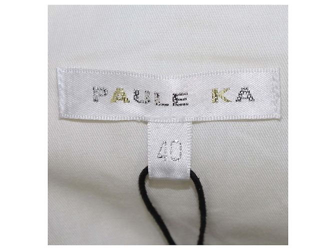 Paule Ka Mini-Kleid aus Jacquard in Creme/Grau - Ansicht 5