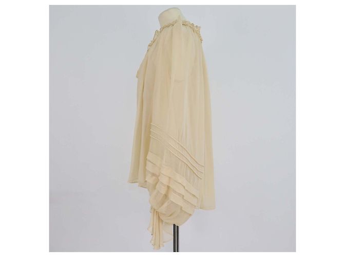 Blouse cordée Rebellion en soie beige Zimmermann Écru - vue 2