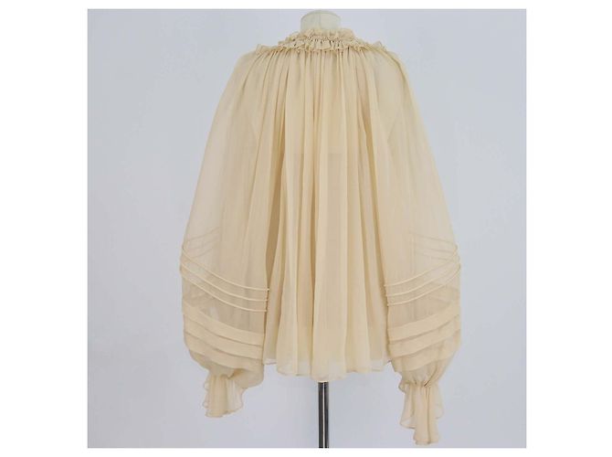 Blouse cordée Rebellion en soie beige Zimmermann Écru - vue 3