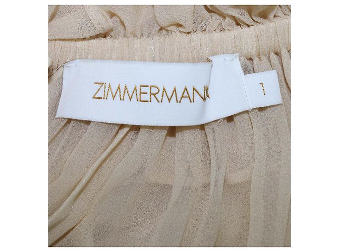 Blouse cordée Rebellion en soie beige Zimmermann Écru - vue 5