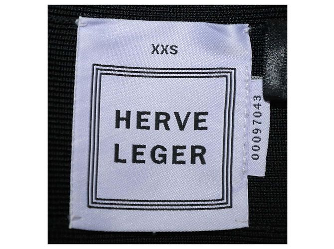 Minifalda Herve Leger Black/Grey Rayon Stretch Negro Dorado - vista 5