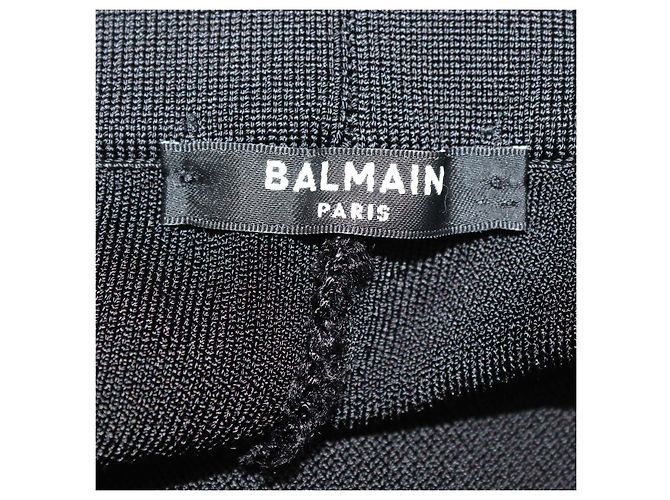 Balmain Black Viscose Button Detailed Flared Trousers - view 5