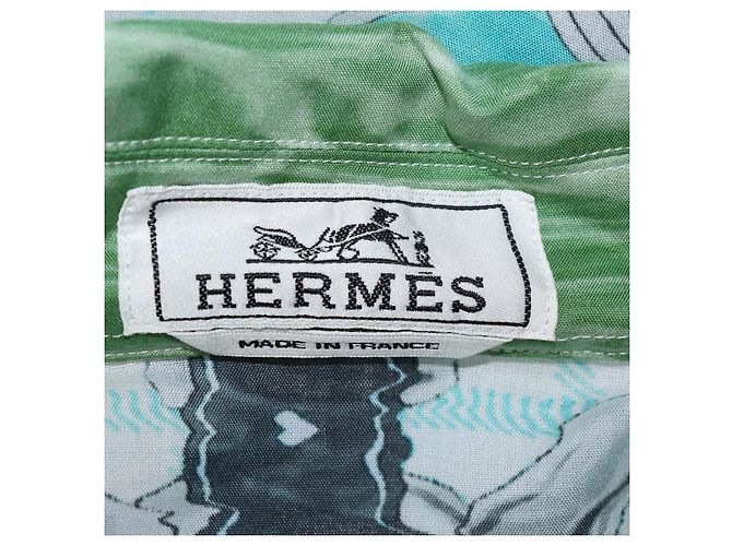 Hermès T-shirt Polo in cotone multicolore Hermes - vista 5