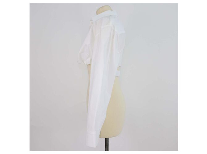 Top corto La Chemise Bahia en mezcla de algodón blanco Jacquemus - vista 2