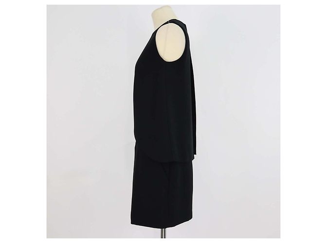 Autre Marque Vestido mini sin mangas de mezcla de tejidos McQ by Alexander McQueen Negro - vista 2