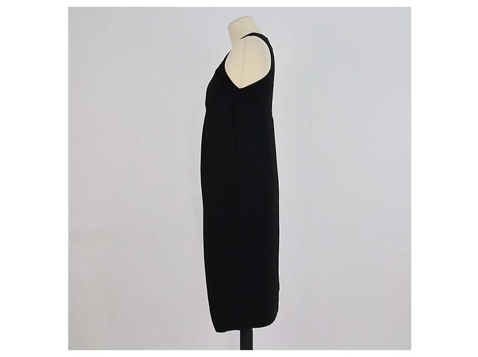 Vestido mini sin mangas de seda negra By Malene Birger Negro - vista 2