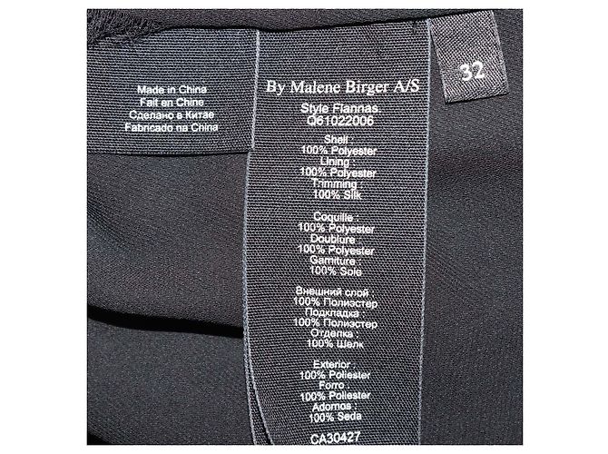 Vestido mini sin mangas de seda negra By Malene Birger Negro - vista 6
