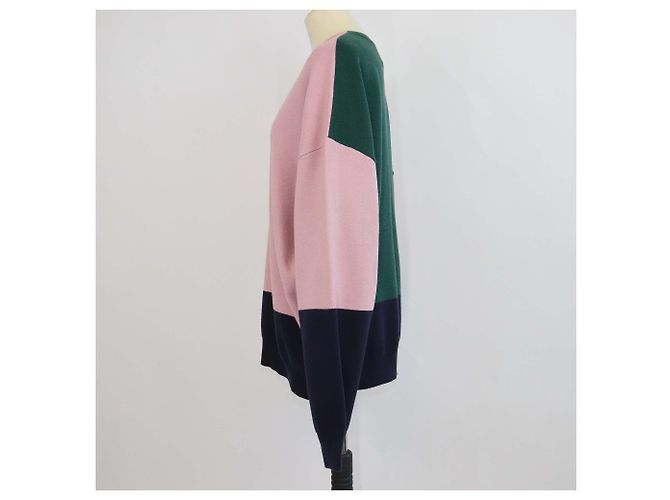Roksanda Tricolor Rundhals-Pullover mit langen Ärmeln - Ansicht 2