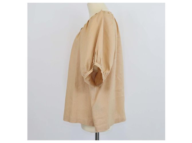 Loro Piana Bluse aus Leinen und Ramie Gritt in Braun - Ansicht 2
