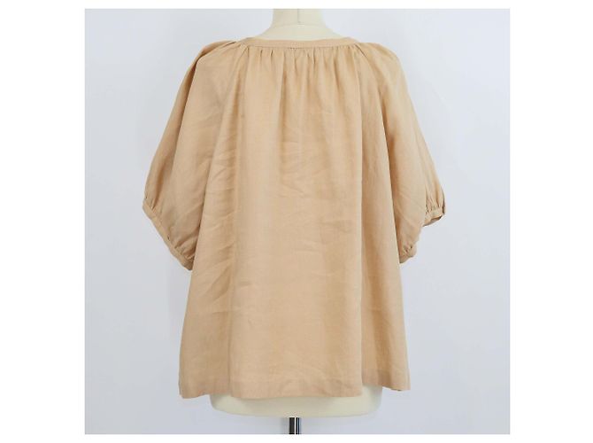 Loro Piana Bluse aus Leinen und Ramie Gritt in Braun - Ansicht 3