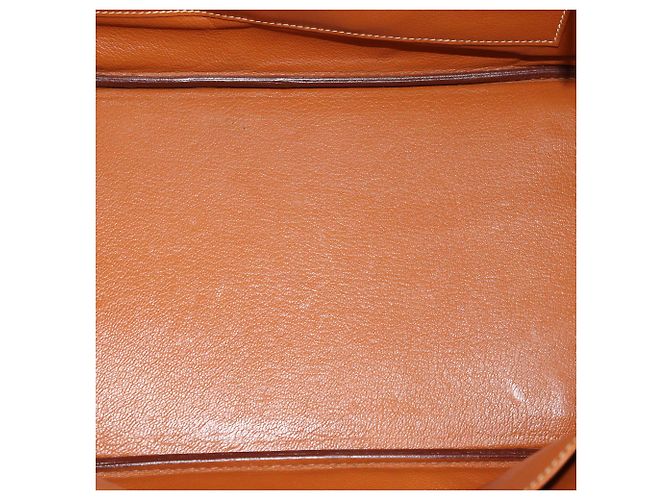 Hermès Borsa Birkin 35 Hermes in pelle Epsom Gold con hardware Palladium D'oro - vista 6