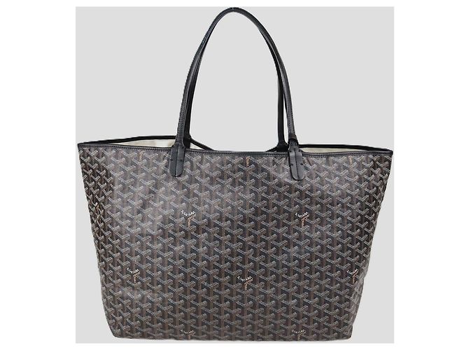 Borsa Tote Goyard Black Goyardine Coated Canvas Saint Louis GM - vista 2