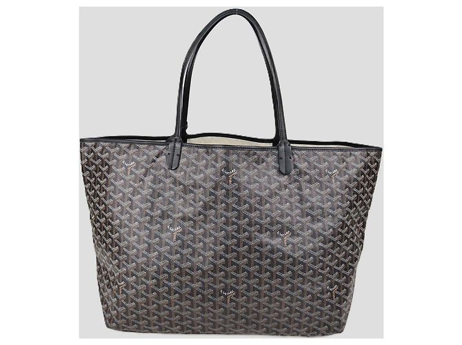 Borsa Tote Goyard Black Goyardine Coated Canvas Saint Louis GM - vista 4