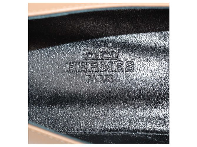 Hermès Ballerine Pegase Kelly in pelle marrone Hermes - vista 6