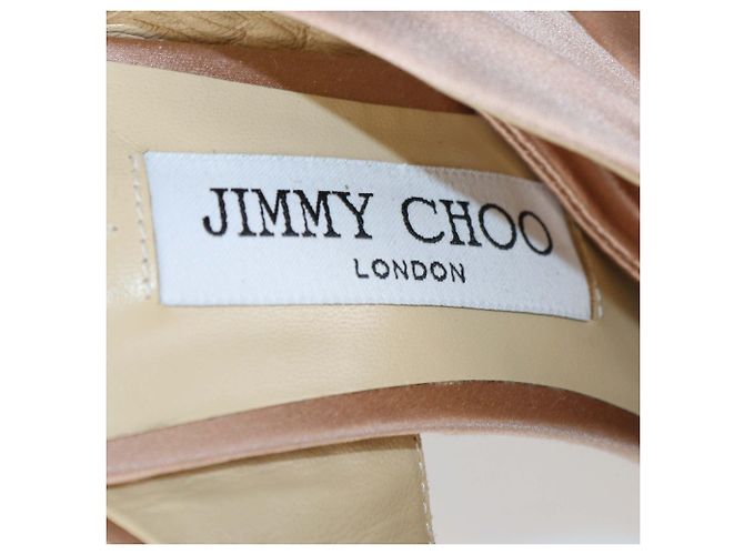 Sandali Flaca con fiocco in raso rosa pallido Jimmy Choo - vista 6