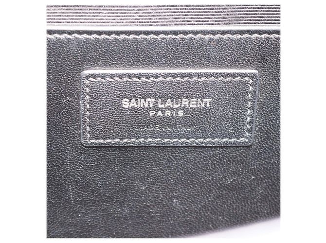 Borsa a tracolla Medium Kate con nappe in pelle embossed coccodrillo blu navy Saint Laurent - vista 5
