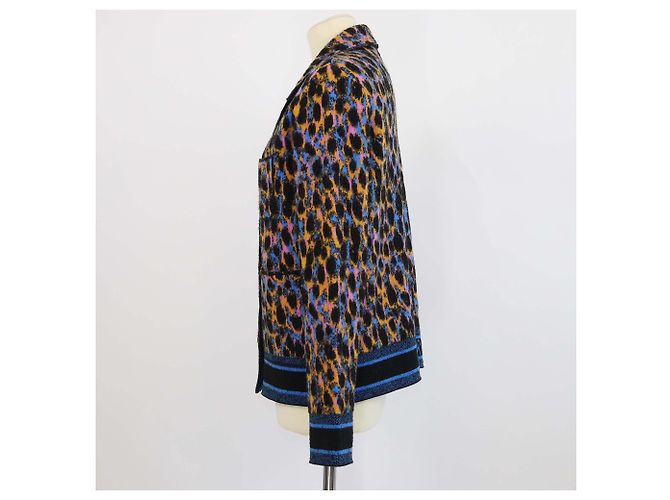 Christian Dior Multicolor Blend Wool Leopard Print Jacket Multiple colors - view 2