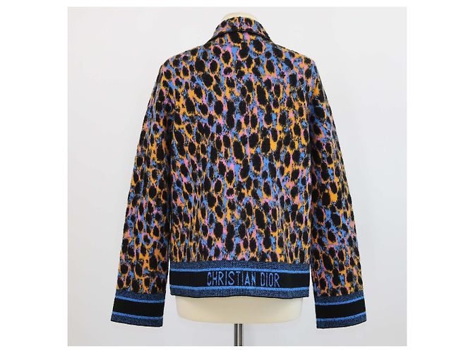 Christian Dior Multicolor Blend Wool Leopard Print Jacket Multiple colors - view 3