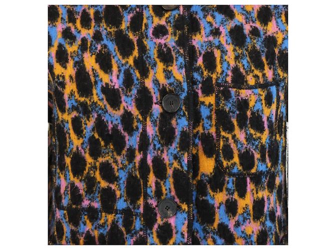Christian Dior Multicolor Blend Wool Leopard Print Jacket Multiple colors - view 4