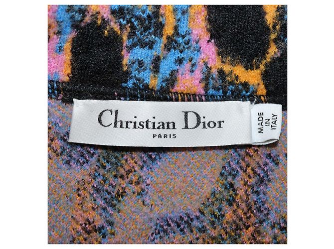 Christian Dior Multicolor Blend Wool Leopard Print Jacket Multiple colors - view 5