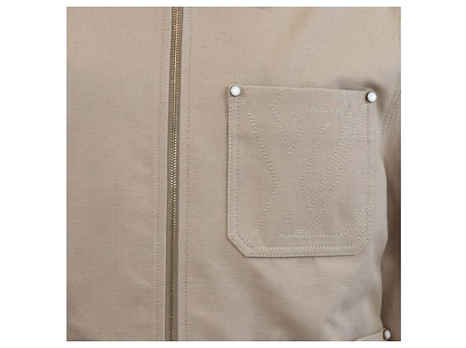 Veste Blouson Workwear en Toile de Coton Beige Louis Vuitton - vue 4