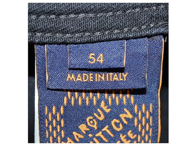 Louis Vuitton Black Washed Flocked Damier Denim Trucker Jacke Schwarz - Ansicht 5