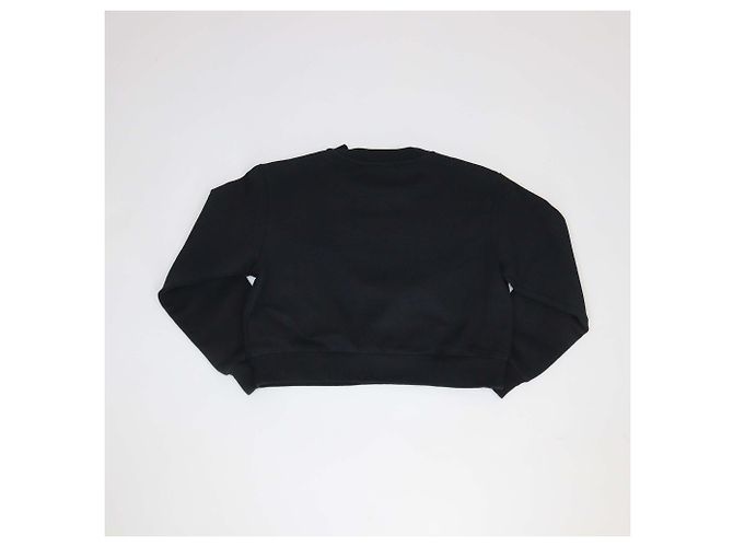Autre Marque Felpa a maniche lunghe per bambini Dolce & Gabbana in cotone nero con patch stampato DG - vista 2