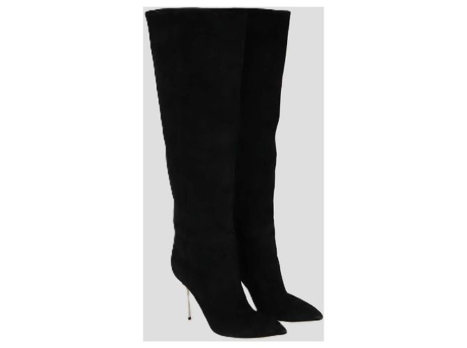 Botas altas de gamuza negra Paris Texas Negro - vista 2