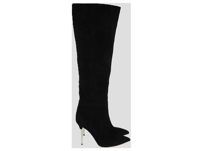 Botas altas de gamuza negra Paris Texas Negro - vista 3