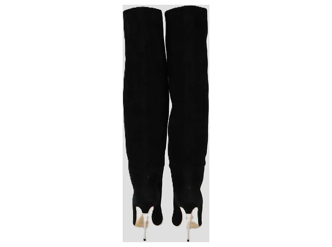 Botas altas de gamuza negra Paris Texas Negro - vista 5