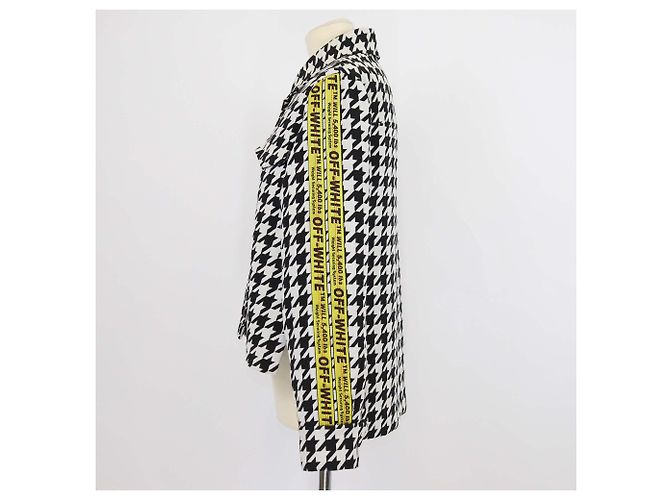 Off White Off-White Wolljacke Hahnentritt schwarz/weiß - Ansicht 2